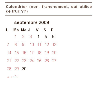 calendrier calendrier