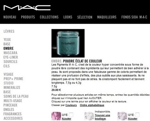 pigments mac