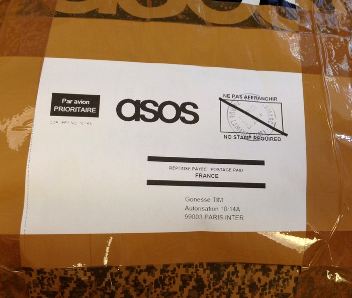 Retours Asos par la poste, gaffe !